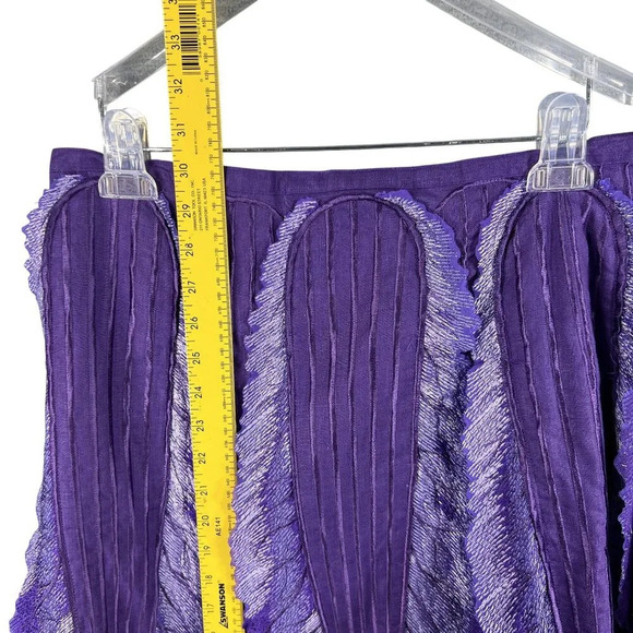 JSong Womens 12 Purple Linen Jacket/Top Skirt Set Angel Wings Design Fairy Goth - Picture 12 of 16